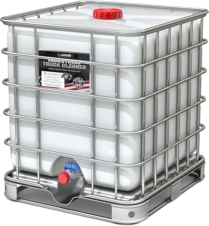 Industrial Truck Cleaner – Removes Road Film, Grease & Heavy Grime (Non-Corrosive, Biodegradable Formula), Professional Bulk Size, 275-Gallon Tote