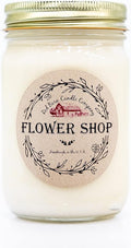 Flower Shop Aromatherapy Candle 12 oz | 100% All-Natural Soy Wax & Essential Oil Infused | 40+ Hour Burn Time | Pet Safe + Smoke Odor Eliminating | Handmade in U.S.A. | Non-Toxic Candles