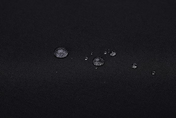 Mybecca Waterproof Canvas Marine Fabric 600 Denier Indoor/Outdoor PU Backing UV Protector Black 1 Yard