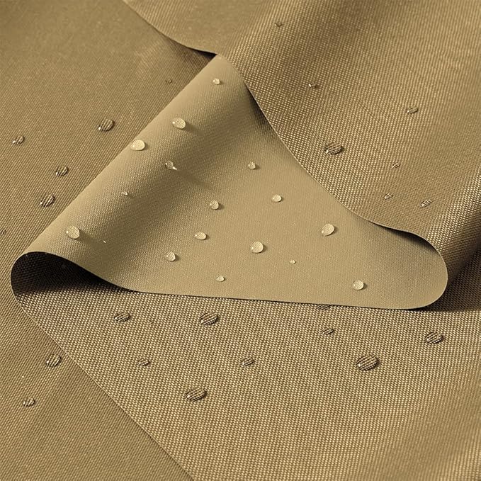 600D Outdoor Waterproof Fabric by The Yard - 59" Wide Light Brown Nylon Fabric for Furniture Covers, Outdoor Chair Cushions, Awnings - DIY Sewing Material (5 Yard)