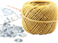 MILIVIXAY 100% Organic Hemp Candle Wick with Natural Beeswax Coating, 200 FT Spool, Standard Size (1.0mm)+ Wick Sustainer Tabs (200PCS).