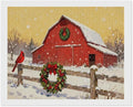 AIVKIEJK Diamond Painting Kits for Adults - Christmas Winter Cardinal, Red Barn Scene Painting DIY 5D Full Drill Diamond Dots Paintings with Diamonds Gem Art and Crafts Home Decor 16"x20"