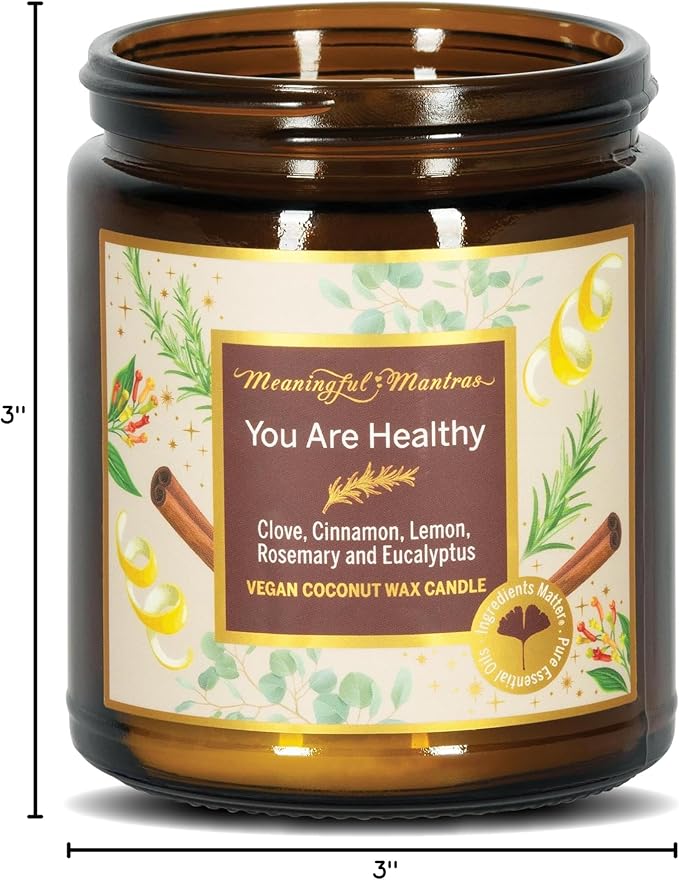Natural Candle Made from 100% Handmade Coconut Wax with No Soy, Beeswax or Paraffin - Vegan Clean Burning Non Toxic Candles for Home - Scented Candles for Home – Hollistic Blend Candle Jar, 8 oz