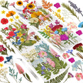 CONVELIFE Dried Flowers , 72pcs Natural Pressed Flowers and Leaves with Tweezers, Pressed Flowers for Epoxy, Jewelry, Candles, Soap, Nail Production