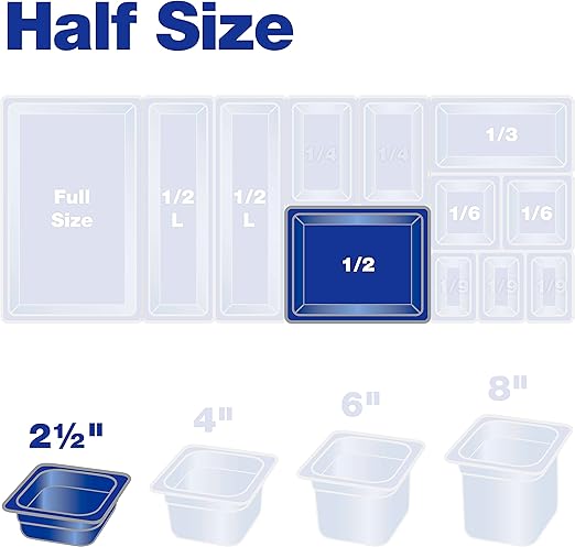 Carlisle FoodService Products 10420B03 StorPlus Gastronorm High-Heat Half-Size Food Pan, 2.5 qt. Capacity, 12-3/4" x 10-3/8" x 2-1/2", Black (Case of 6)