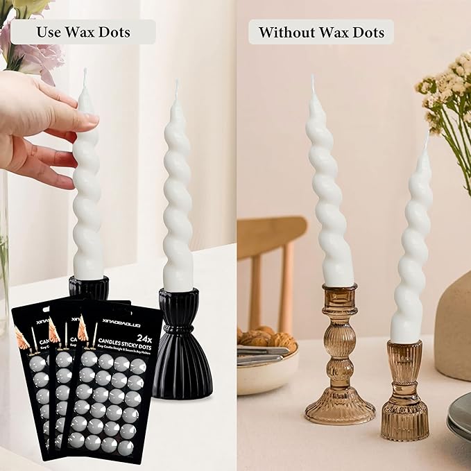 Candle Sticky Dots-White Candle Accessories- 72 Dots