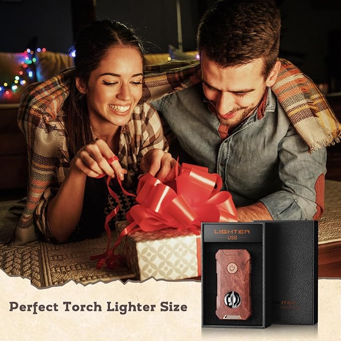 5-in-1 Torch Lighter with Tool, Holder, Punch, Draw Enhancer Tool, Double Jet Flame, Windproof Rechargeable Lighters, Versatile Gifts for Men, Refillable Butane Lighter for Candles, Travel