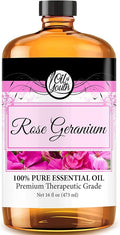 Oil of Youth Rose Geranium Essential Oil – Pure Therapeutic Grade Oil for Diffuser, Aromatherapy, Relaxation, Massage, and Skin Care (16oz Bulk)