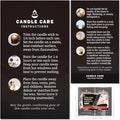 100 pack - Premium Handmade Candle Care Instruction Cards Black 2x3.5 in, Small Business | Soy Bees Wax Melt, Candle Makers, Making Supplies Kit Set, Containers, Jars, Pot, Package