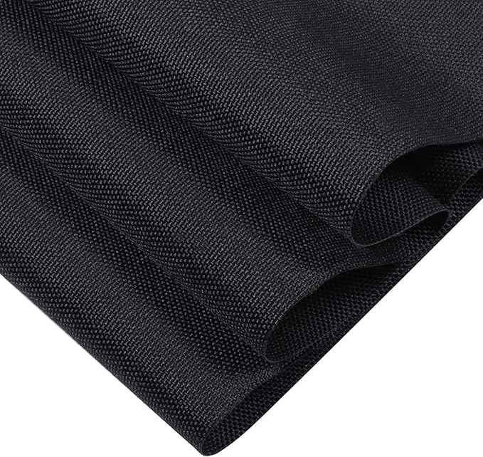 Soft Waterproof Canvas Fabric PU Backing, 600 Denier Ripstop UV Protection 80 x 60 Inch Canvas Cordura Fabric for Outdoor/Indoor, DIY Crafts, Bags, Awning, Marine, Furniture Cover(Black)