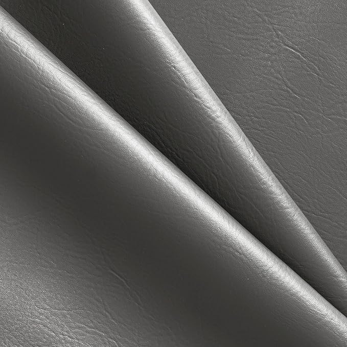 Ottertex Vinyl Fabric Faux Leather Pleather Upholstery 54" Wide by The Yard (1 Yard, Grey)
