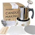 PICASORT Candle Making Supplies - Candle Making kit with Hot Plate,Wax Melting Pot,Thermometer,Stirring Spoon,Candle Wick Etc, DIY Kits for Beginners