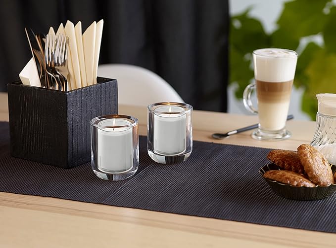 BOLSIUS 24 Hour Votive Candles - 20 Pack Restaurant Candles in Clear Unbreakable Plastic Cups - Premium European Quality - Unscented Smokeless Relight, Birthday, Party & Wedding Candles