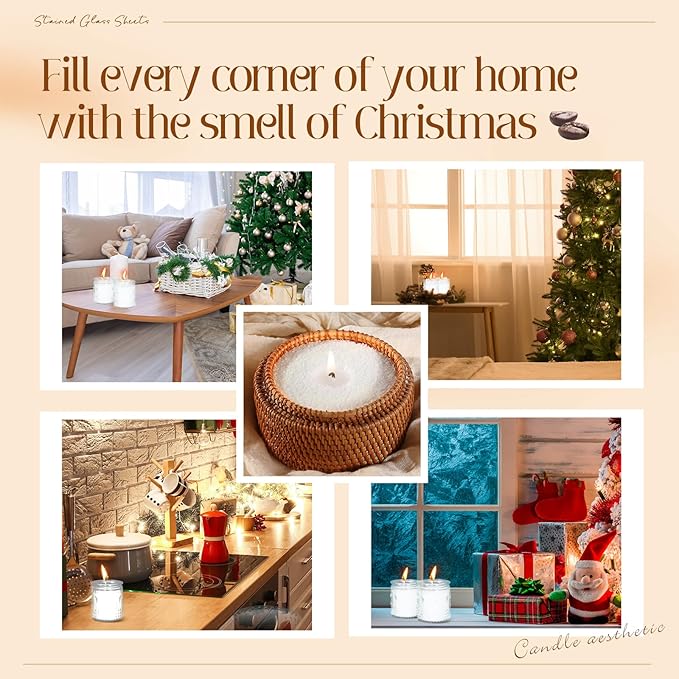 MTLEE Pearled Candle 4.4 lb Coffee Scented Sand Candle Wax Kit with Gift Box 100 Wicks Refillable Jar White Beaded Wax Gift Set for Friends Mother Lover Women Family