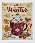 Diamond Painting Kits for Adults - Hello Winter Ice Cream & Gingerbread Snowflakes & Candles Painting DIY 5D Full Drill Diamond Dots Paintings with Diamonds Gem Art And Crafts Home Decor 16"x20"