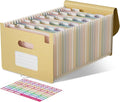 EcoStash Accordion File Organizer, 26 Pockets Wheat Straw Expanding File Folder, Monthly Bill Receipt Organizer, A-Z Tabs, 100% BPA Free, Return to Nature, Healthy Living, Letter/A4 Size-Wheat Yellow