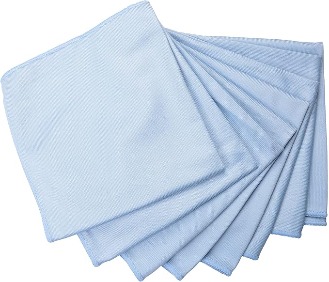 8Pcs Microfiber Towel Cleaning Cloth Mop for Glass Windows Mirrors Home Kitchen Car (16“”x16“)