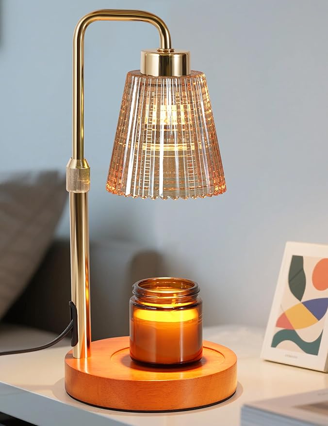 GODONLIF Candle Warmer Lamp with Timer Dimmable, Birthday Gifts for Women Mom, House Warming Gifts New Home Decor, Wax Melt Warmer for Jar Candles with 2 Bulbs