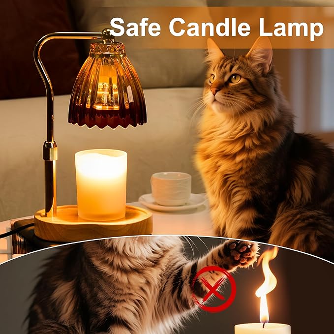 Candle Warmer Lamp with Timer Dimmable, Lamp Candle Warmer for Jar Candles，Birthday Gifts for Women Mom, House Warming Gifts Vintage Home Decor，Wax Warmer Lamp