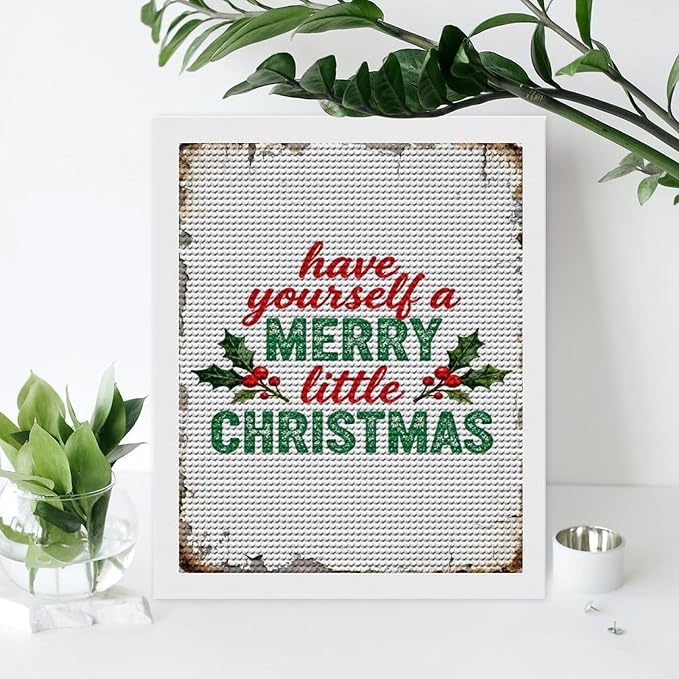 AIVKIEJK Diamond Painting Kits for Adults - Merry Christmas Santa Painting DIY 5D Full Drill Diamond Dots Paintings with Diamonds Gem Art and Crafts Home Decor 16"x20"