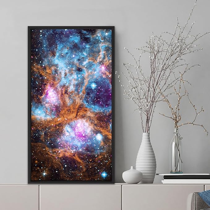 Pixy Canvas Floater Frame 18x48 for 1-1/2 (1.5) inch Deep Canvas Paintings/Canvas Prints/Wood Canvas Panels/Wall Art/Wall Decor/Home Decor/Artwork (Black Stripe, 18 x 48 inch, Landscape)