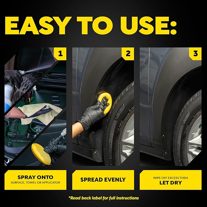 Meguiar's D17001 Hyper Dressing - 1 Gallon – Give Your Car’s Trim Pieces the Best Shine & Gloss (Pack of 4)