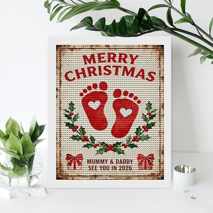 AIVKIEJK Diamond Painting Kits for Adults - Merry Christmas Painting DIY 5D Full Drill Diamond Dots Paintings with Diamonds Gem Art and Crafts Home Decor 16"x20"