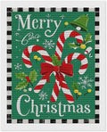 AIVKIEJK Diamond Painting Kits for Adults - Festive Merry Christmas Red Bow, Candy Cane & Bell Painting DIY 5D Full Drill Diamond Dots Paintings with Diamonds Gem Art and Crafts Home Decor 16"x20"
