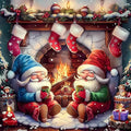 CZYWJMEI 5D Winter Diamond Painting Kits for Adults Beginners,DIY Christmas Gnome Diamond Art Kits,Full Round Drill Diamond Dot Gem Art Kits,Home Wall Decor 13.7x13.7nch