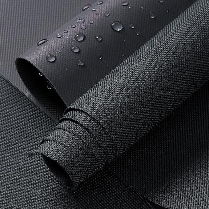 ANMINY 100% Waterproof Outdoor Fabric 5 Yards, 58" W 600D Marine Canvas Fabric with PVC Backing, Ripstop Upholstery Material by The Yard for Furniture Boat Covers Tent Awning, Dark Gray