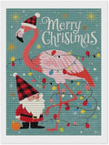 AIVKIEJK Diamond Painting Kits for Adults - Festive Flamingo Christmas Santa Hat Painting DIY 5D Full Drill Diamond Dots Paintings with Diamonds Gem Art and Crafts Home Decor 12"x16"