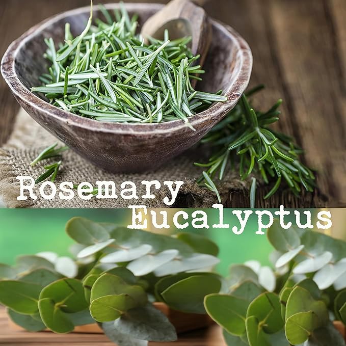100% Soy, Highly Scented, Hand Poured Soy Candle (Rosemary Eucalyptus (Wooden Wick))