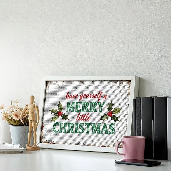 AIVKIEJK Diamond Painting Kits for Adults - Merry Christmas Santa Painting DIY 5D Full Drill Diamond Dots Paintings with Diamonds Gem Art and Crafts Home Decor 8"x12"
