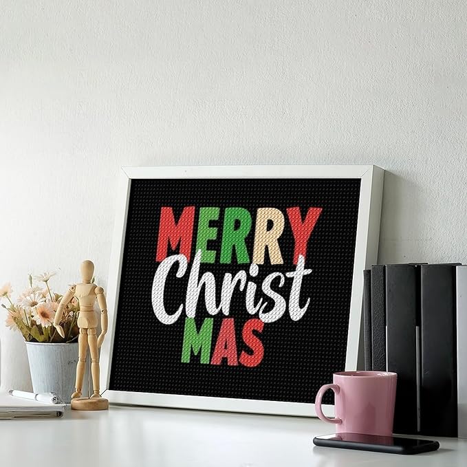 AIVKIEJK Diamond Painting Kits for Adults - Merry Christmas Painting DIY 5D Full Drill Diamond Dots Paintings with Diamonds Gem Art and Crafts Home Decor 16"x20"