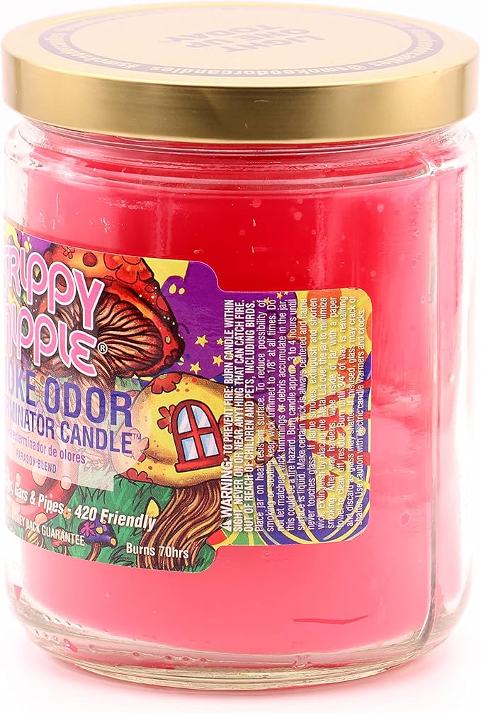 Smoke Odor Exterminator 13 oz Jar Candles Trippy Hippie, Pack of 2
