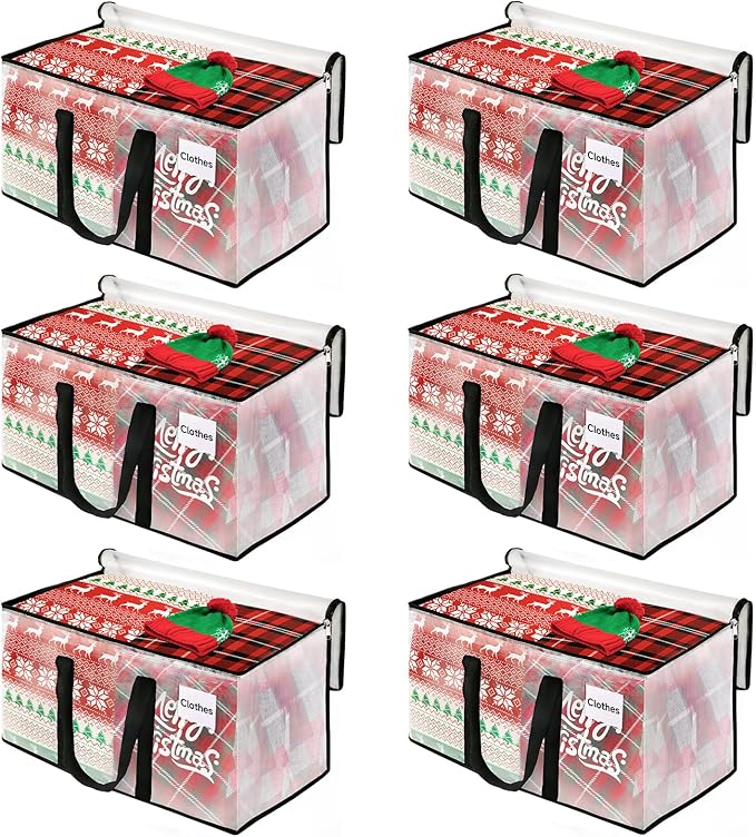 BlissTotes Clear Moving Bags Heavy Duty, 93L Extra Large Storage Bags with Zipper & Reinforced Handles, Waterproof PP Moving Totes for Clothes, Bedding, Comforters, Space Saving Storage (8 Pack)