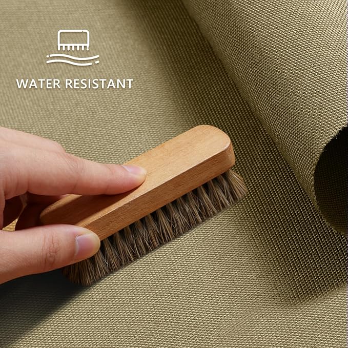 Waterproof Canvas Fabric by The Yard 58inch 600D Upholstery Material Polyester Fabric Outdoor Water Resistant Fabric for Sewing Chair Patio Cushion Purse Bag Interior, 8 Yard Khaki