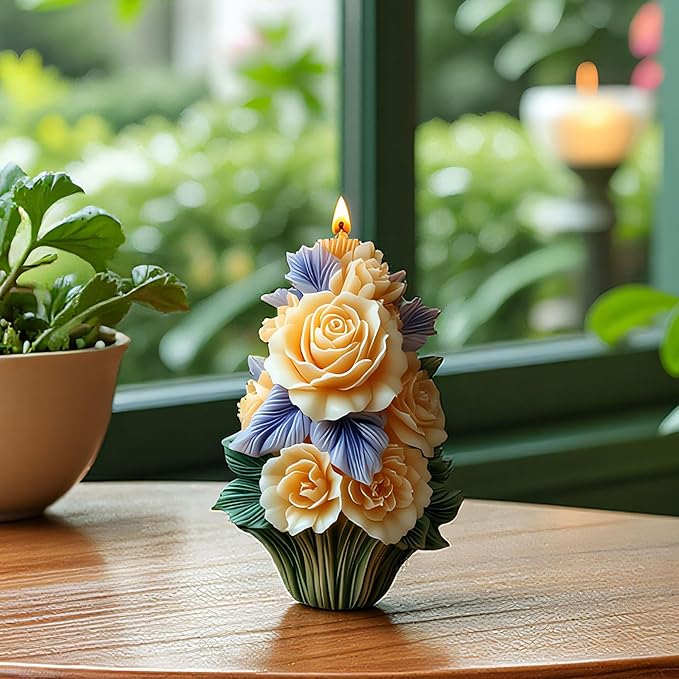 Tulip Silicone 3D Flower & Rose Mold - Peony & Candle Mold for Resin, Clay & Soap Making - Craft Supplies