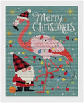 AIVKIEJK Diamond Painting Kits for Adults - Festive Flamingo Christmas Santa Hat Painting DIY 5D Full Drill Diamond Dots Paintings with Diamonds Gem Art and Crafts Home Decor 16"x20"