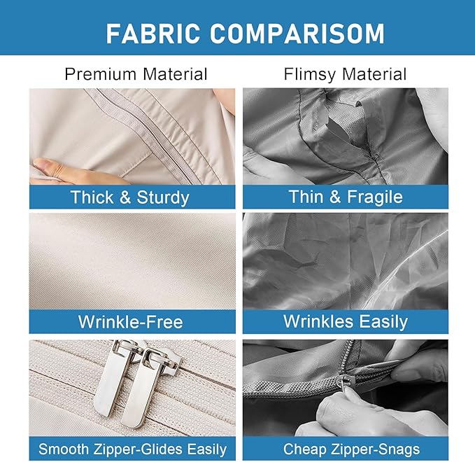 1PC Comforter Storage Bag, 2-Layer Zipper Blanket Storage Bags Ultra Space Saving Self Compression Organizer Bag for Comforters, Blankets, Clothes, Pillows and Bedding Sets (Beige, Large)