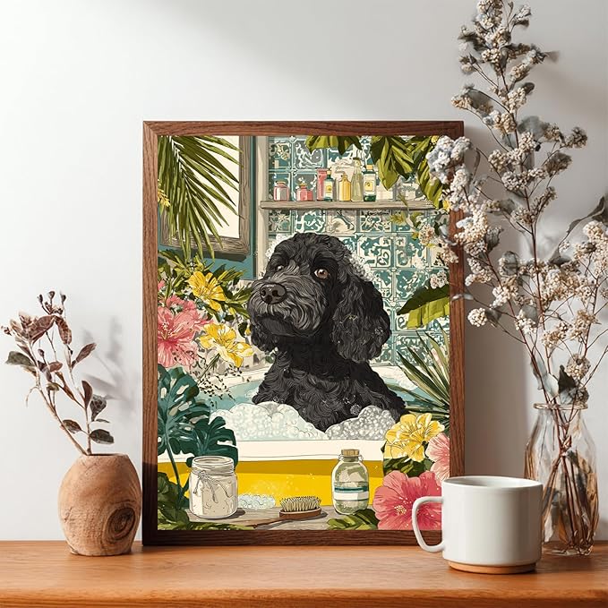 Reivworl Dog Diamond Art Kits for Adults, Dog Diamond Painting Kits, 5D Gem Art Kit for Gifts and Home Interior Decor 12x16 Inch