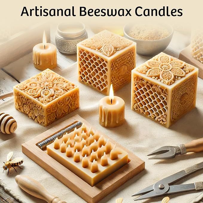 Beeswax Pellets for Candle Making – 1lb/5lb/20lb – Natural Beeswax for Candles, Lip Balms, and Skincare – Yellow Beeswax for DIY Projects – Ideal for Beginners and Experts（1lb）