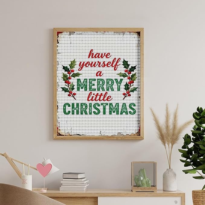 AIVKIEJK Diamond Painting Kits for Adults - Merry Christmas Santa Painting DIY 5D Full Drill Diamond Dots Paintings with Diamonds Gem Art and Crafts Home Decor 16"x20"