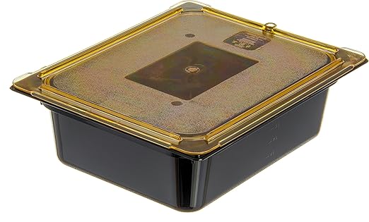 Carlisle FoodService Products CFS 10421B03 Universal High-Heat Half-Size Food Pan, 6.6 qt. Capacity, 12-3/4 x 10-3/8 x 4", Black (Case of 6)