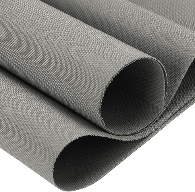 Thickened Waterproof Canvas Fabric by The Yard 1200D 58" W Outdoor Upholstery Material Heavy Duty Fabric Water Resistant Sewing Material for Chair Patio Cushion Purse 2 Yard Silver Grey