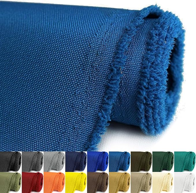 Waterproof Canvas Fabric by The Yard 58inch 600D Upholstery Material Polyester Fabric Outdoor Water Resistant Fabric for Sewing Chair Patio Cushion Purse Bag Interior, 12 Yard Ocean Blue