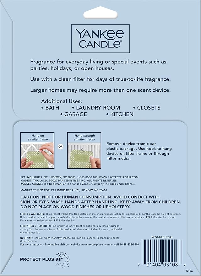 Yankee Candle Sage Citrus Whole Home Air Freshener (Pack of 1)