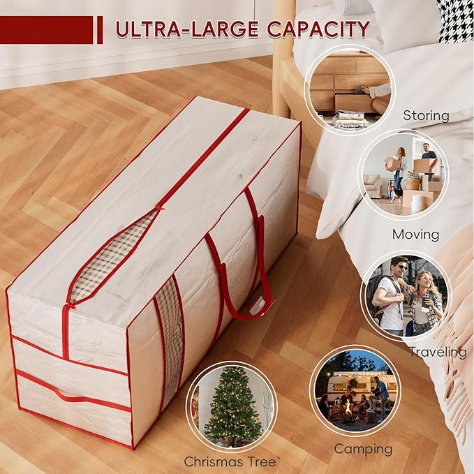 VERONLY Extra Large Heavy Duty Moving Bags with Reinforced Zipper & Wide Handles, Moisture-Resistant Storage Bins Packing Cubes for Clothes, College Dorm, Travel, and Home Organization