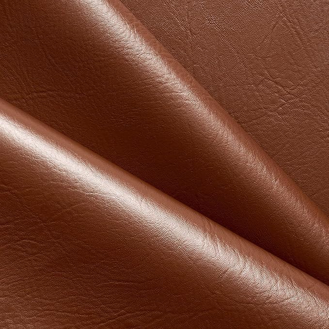 Ottertex Vinyl Fabric Faux Leather Pleather Upholstery 54" Wide by The Yard (10 Yard, Chestnut)
