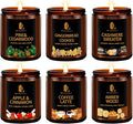 Winter Candle Set, 6 Pack Soy Candles for Home,Candle Gifts for Women Men, Winter Scents of Gingerbread/Apple Cinnamon/Coffee Latte/Pine Cedarwood/Amber Wood/Cashmere Sweater